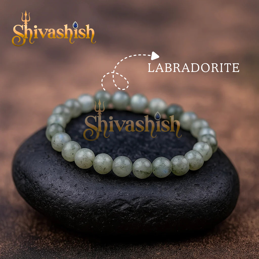 Natural Certified Labradorite Bracelet Round Beads 8 mm Crystal Stone Bracelet for Reiki Healing and Crystal Healing Stones (Color : Green), Crystal Stone, Labradorite