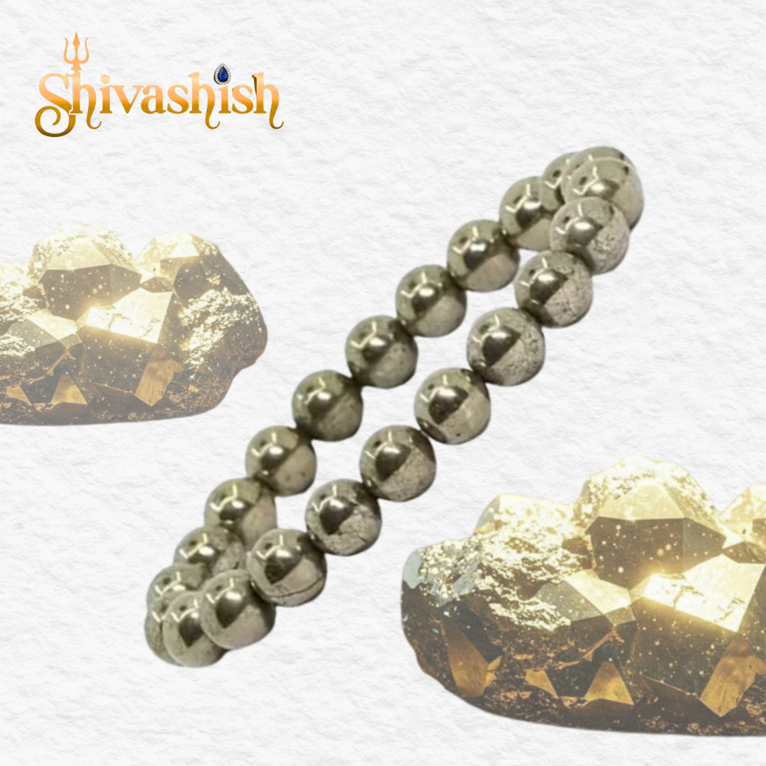 Pyrite Bracelet | Certificate of Authenticity | Attracts Money and Boost Confidence | Astrology Bracelet for Men and Women