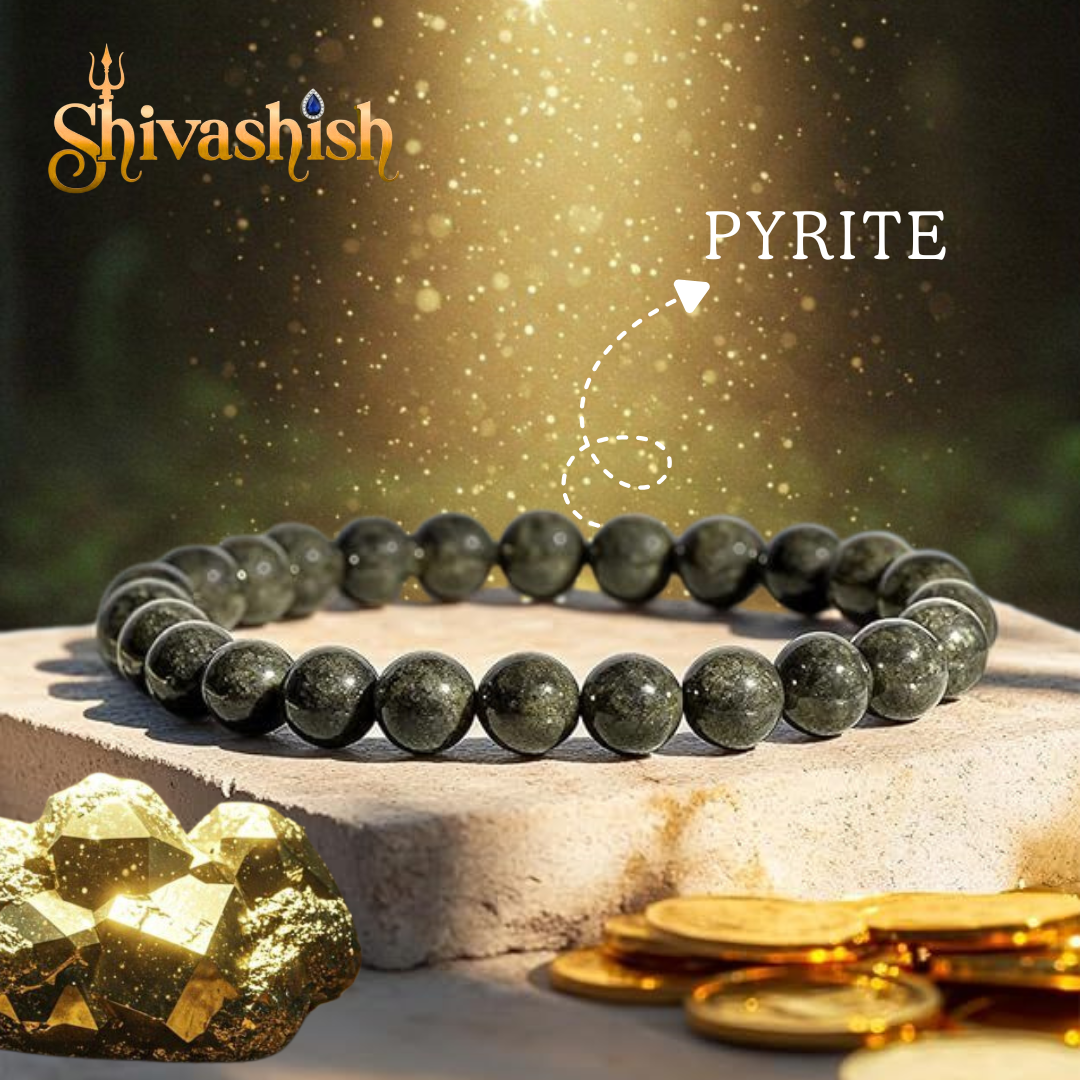 Pyrite Bracelet | Certificate of Authenticity | Attracts Money and Boost Confidence | Astrology Bracelet for Men and Women
