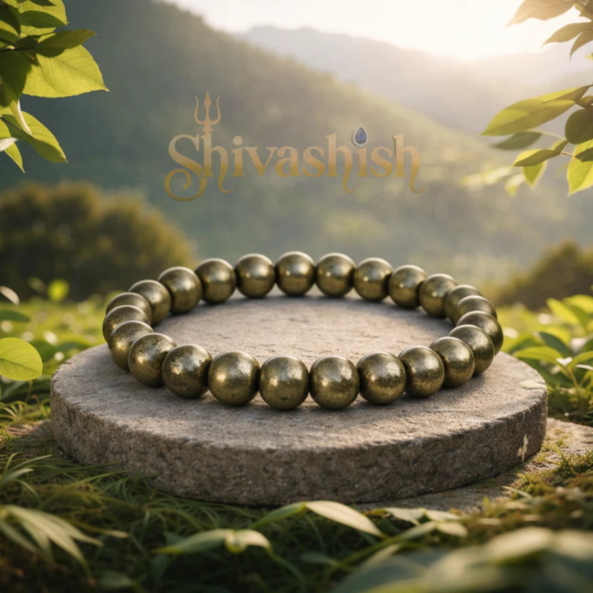 Pyrite Bracelet | Certificate of Authenticity | Attracts Money and Boost Confidence | Astrology Bracelet for Men and Women