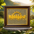 7 Horse Pyrite Frame – Symbol of Success, Wealth & Positive Energy