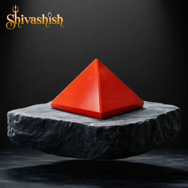 Certified Natural Red Jasper Pyramid For Grounding, Strength, Stability