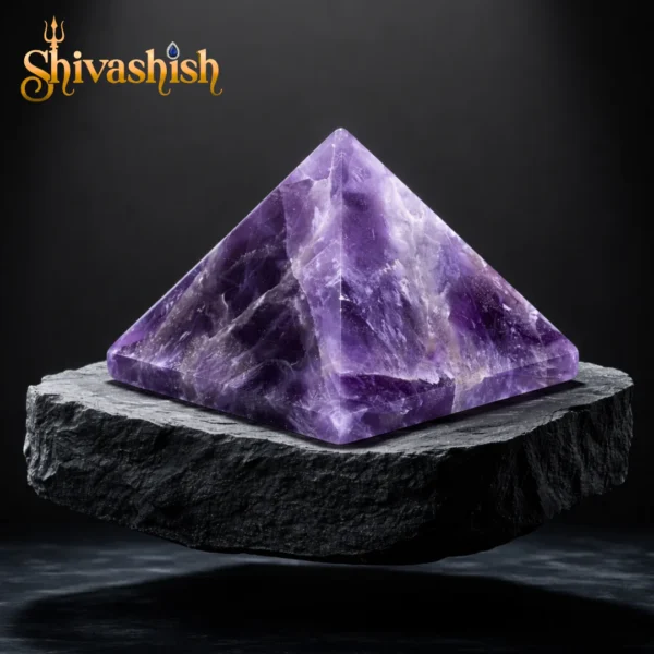 Amethyst Crystal Pyramid – Natural Stone | Calmness, Protection & Spiritual Balance